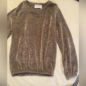 Old Navy kids grey chenille sweater size 8